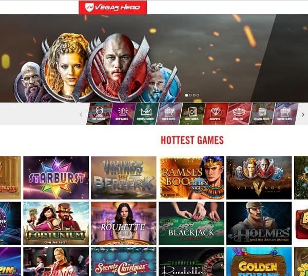 Image: VegasHero Casino UK: Log In and Win Big Today